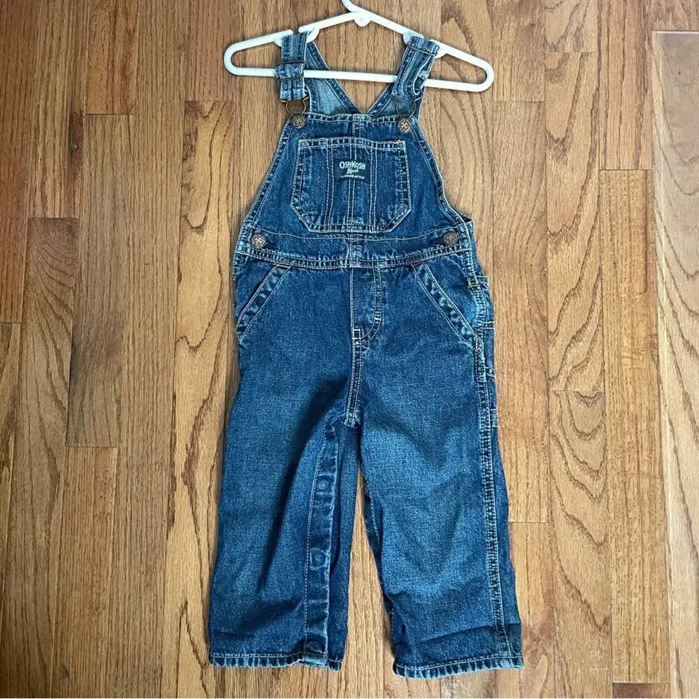 Oshkosh B’Gosh Vintage Toddler Bib Overalls Blue  Size 18 Months